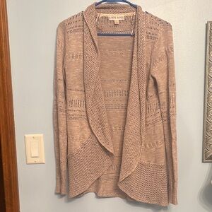 Knox Rose Women's Taupe Open-Front Cardigan